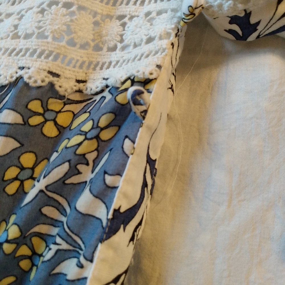 Anthropologie Prairie Dress Cottagecore Peasant Floral 12 Crochet Boho Maxi Lace - Picture 16 of 16